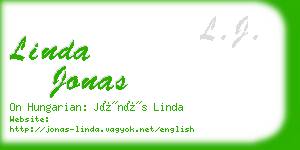 linda jonas business card